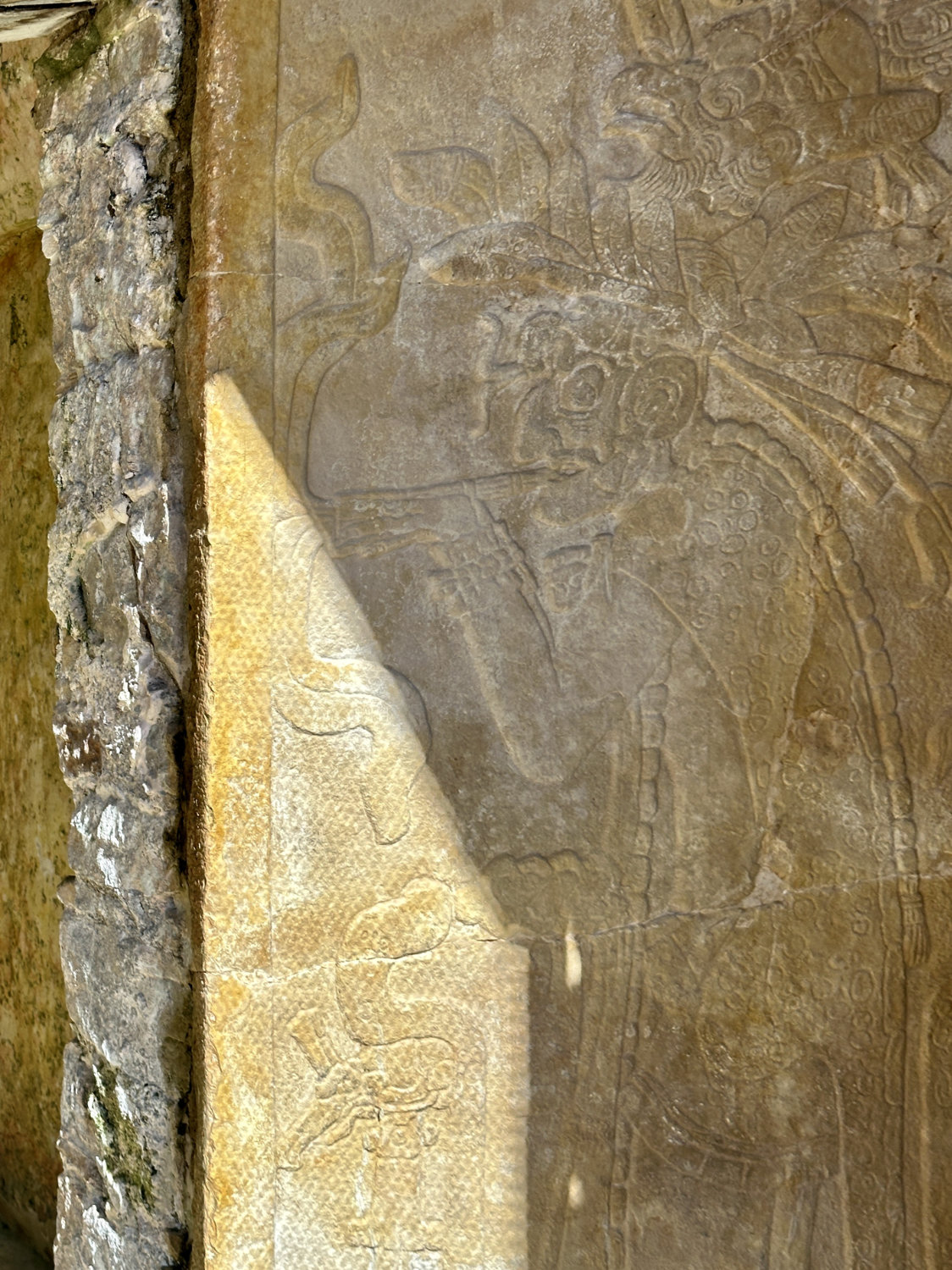 Detailed hieroglyphic inscriptions from the Temple of the Cross